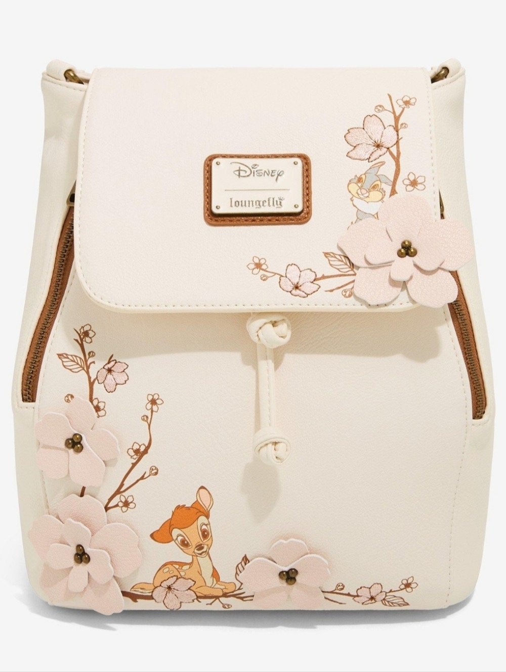 Loungefly Bambi Cherry Blossom Flap Mini Backpack